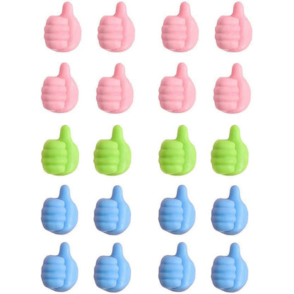 Set of 20Pcs Silicone Thumb Wall Hooks Adhesive Wall Hangers