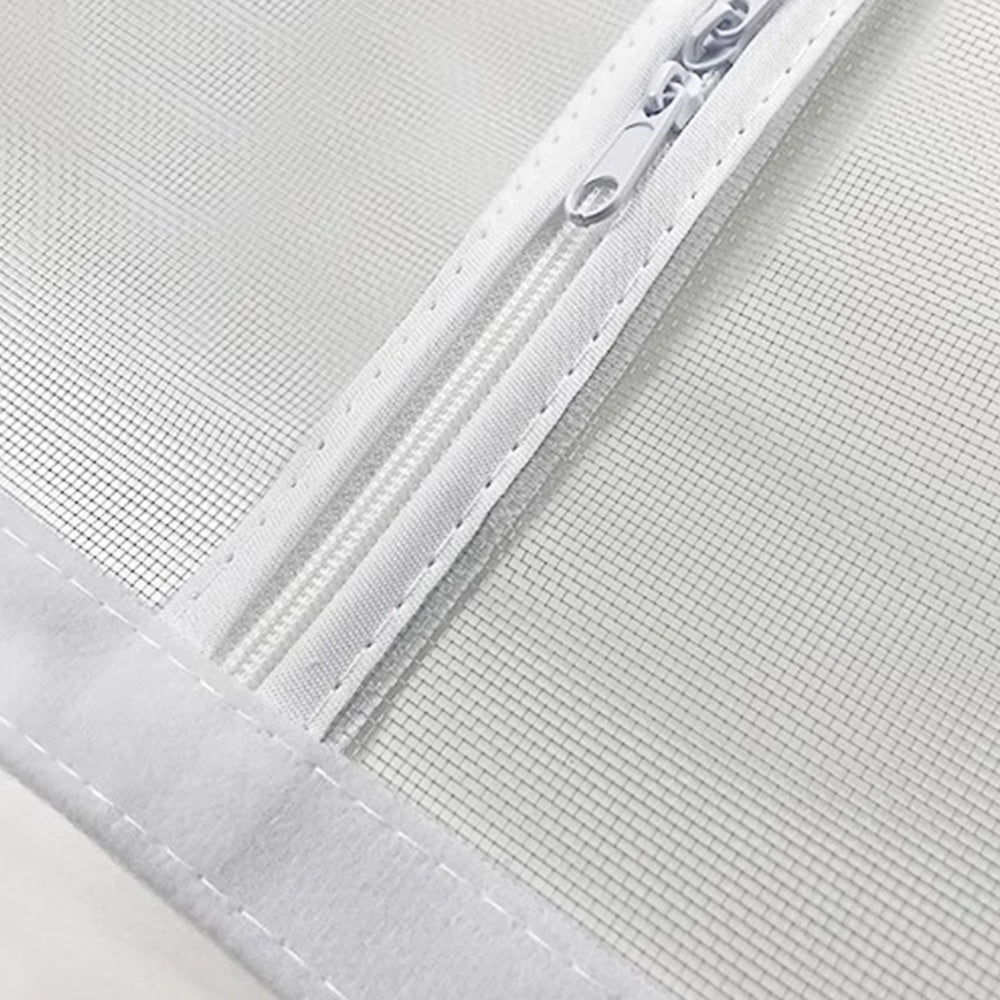 Zippered Pet Mesh Door Barrier for Cats Small Dogs - Gray U Opening