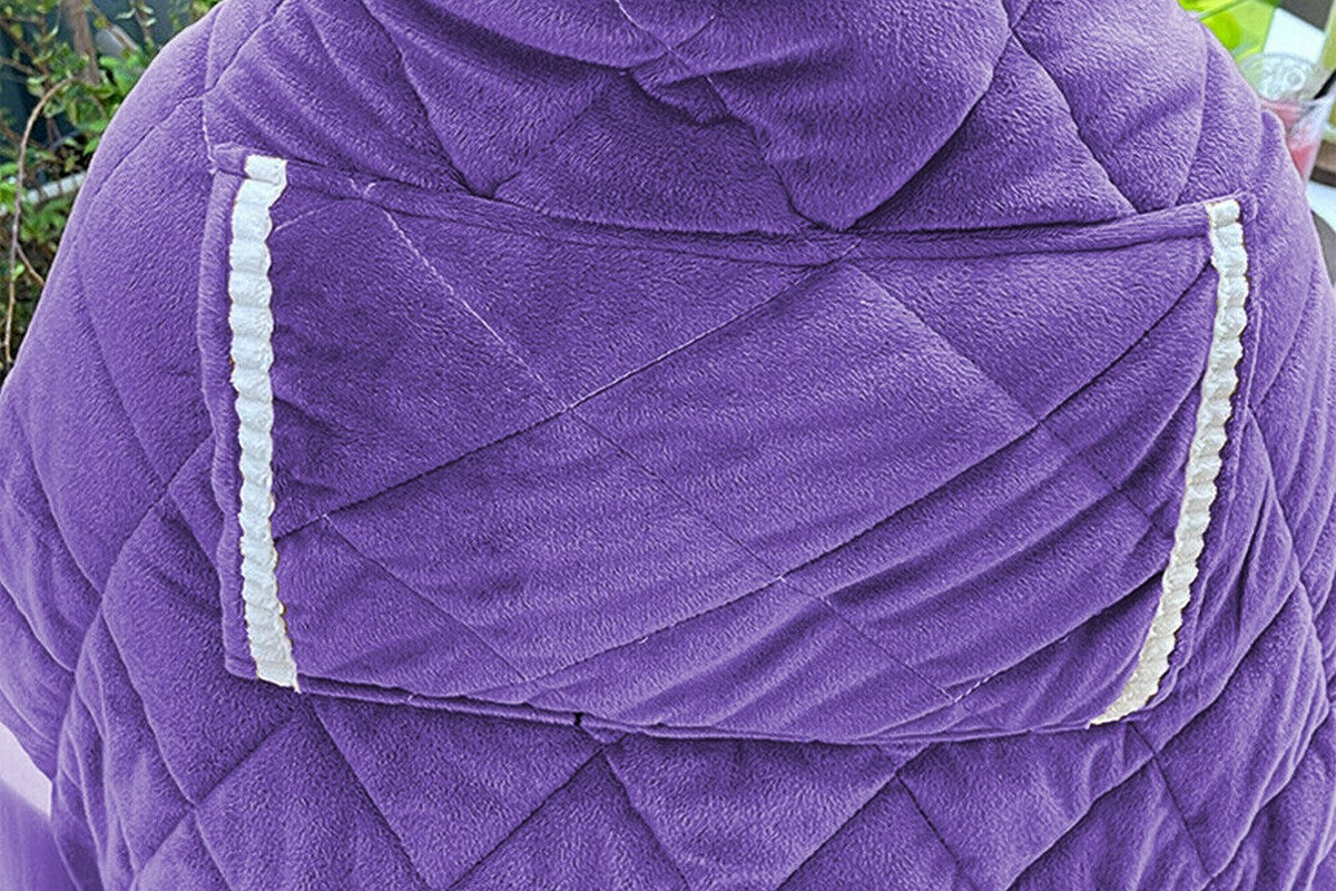 2Pcs USB Heating Pad Portable 5V Heated Travel Blanket Pads For Car Airplane-Purple
