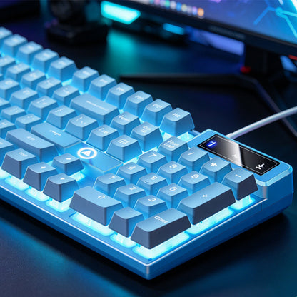 Wired Gaming Keyboard 104 Key Floating Keycaps Backlit Keyboard - Blue
