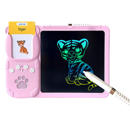 Talking Flash Cards Toys 510 Words with Drawing Tablet for Boys Girls-Pink