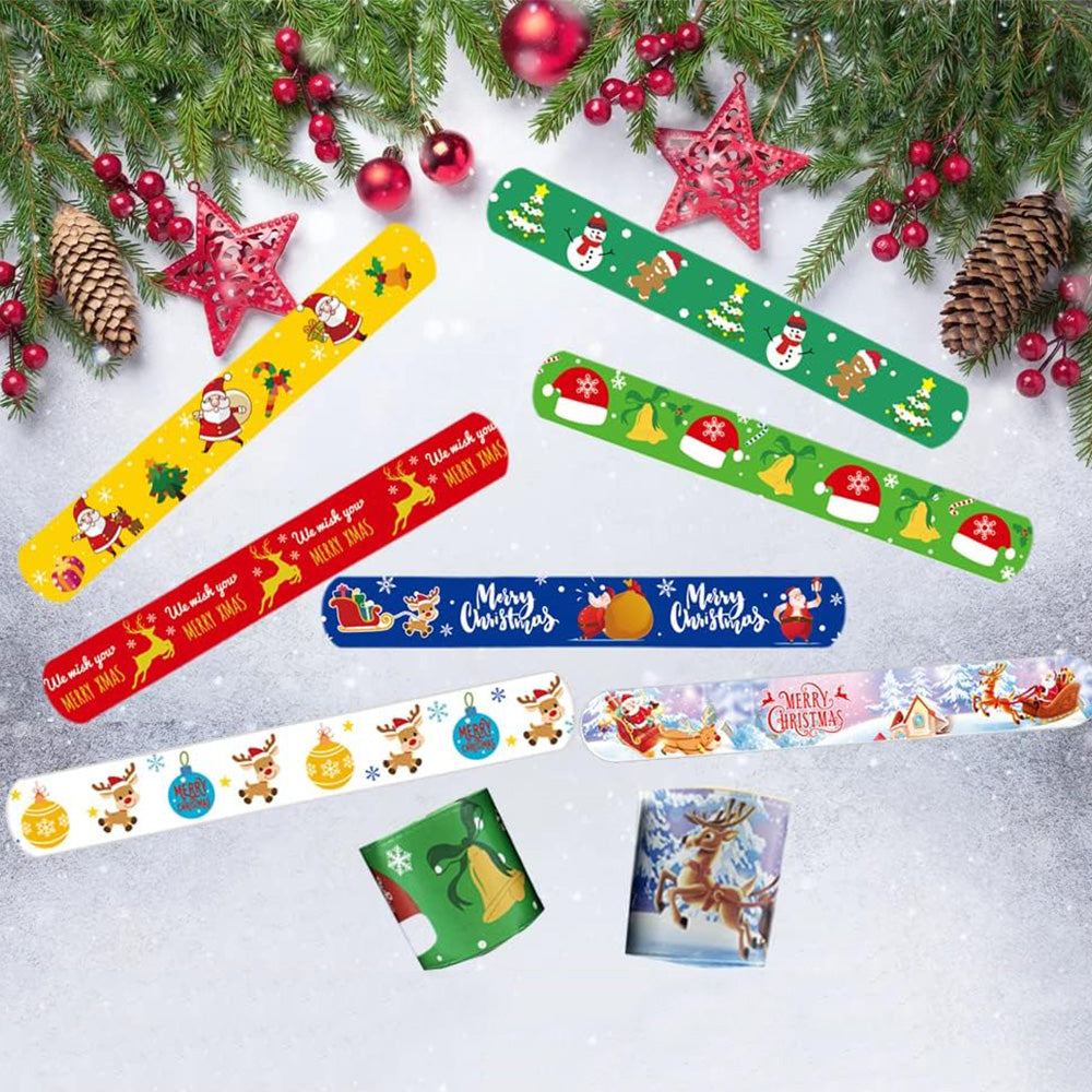 100Pcs Slap Bracelets Party Favors Birthday Gifts Decorations for School Holiday Style 3