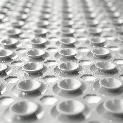 Bathtub Bubble Mat 100x40cm Non Slip Bath Mat with Drain Holes for Shower-Grey