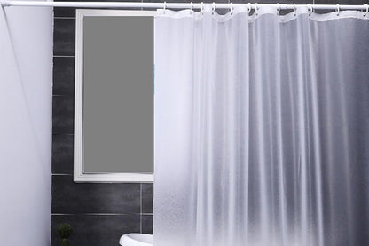 PEVA Shower Curtain Liner with Grommets and Hooks - White