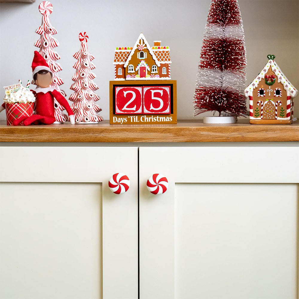 10 Pack Silicone Christmas Cabinet Knob Decoration Covers - Candy