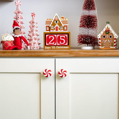 10 Pack Silicone Christmas Cabinet Knob Decoration Covers - Candy