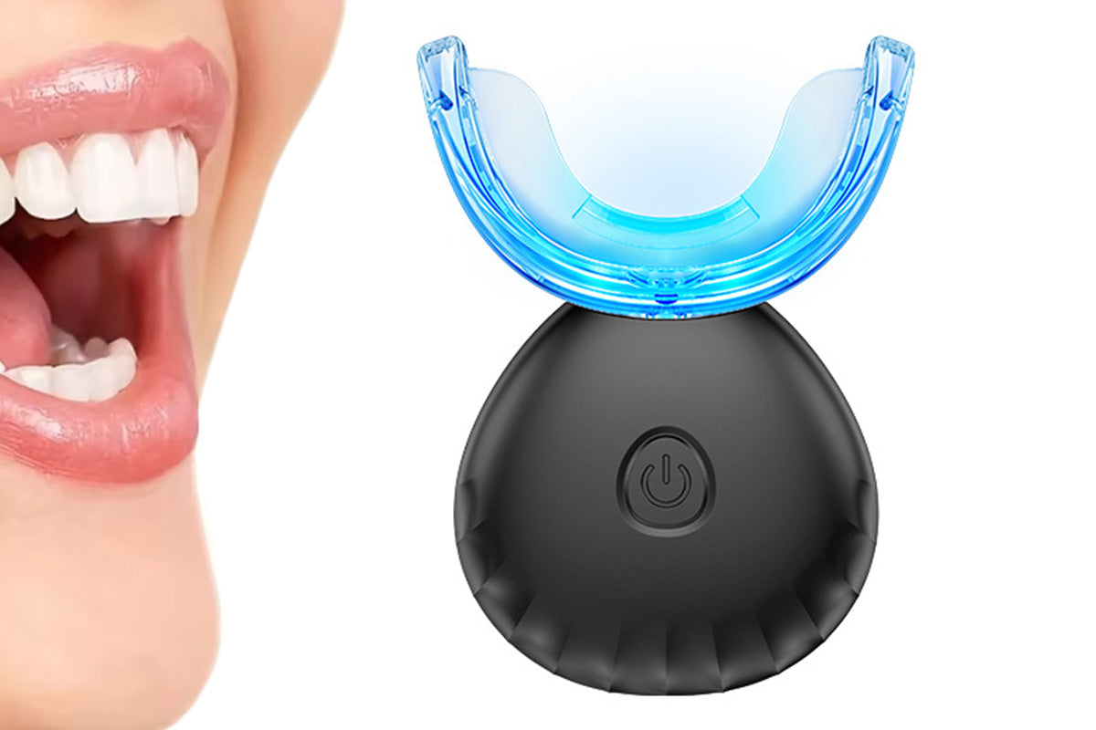 Portable Teeth Whitening Kit with Blue Light Technology-Black
