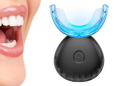 Portable Teeth Whitening Kit with Blue Light Technology-Black