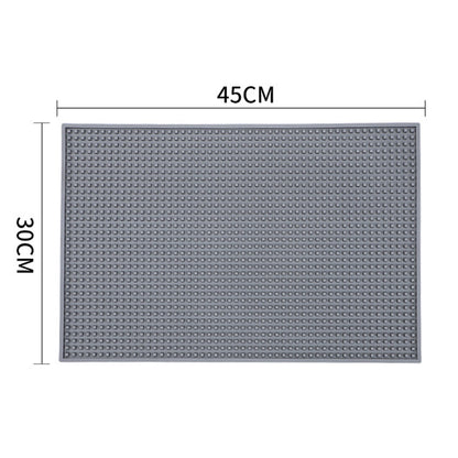Bar Mat Non Slip Drying Mat for Countertops PVC Bar Service Mat Home Bar-Grey