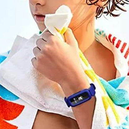 2Pcs For Fitbit Ace 3 Replacement Wristband Kids Silicone Watch Straps Dark Blue