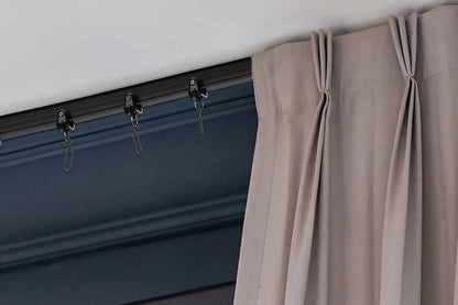Flexible Ceiling Curved 5M Bendable Curtain Track - Black