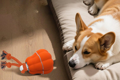 Interactive Dog Toy Ball Dog Rolling Ball with Motion Activated Moving Puppy Toy-Pumpkin