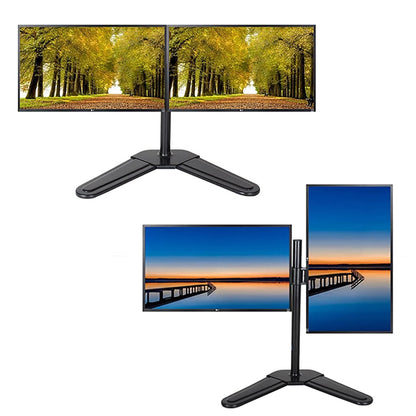 Single Monitor Stand Arm Freestanding Adjustable V-Base HD LED TV Screens-Horizontal
