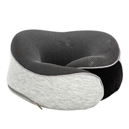 Travel Neck Pillow Memory Foam Airplane Pillow Light Grey