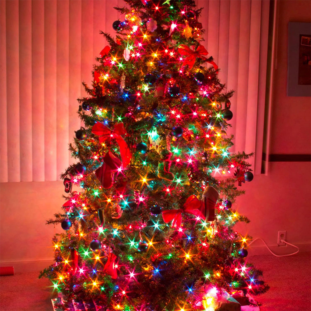 2 Pack Dazzle Bright Christmas String Lights Battery Operated  8 Modes Lights String  Holiday Xmas Decorations Mixed Color