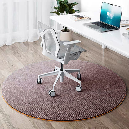 Round Office Chair Mat Anti Slip Floor Protector - Brown