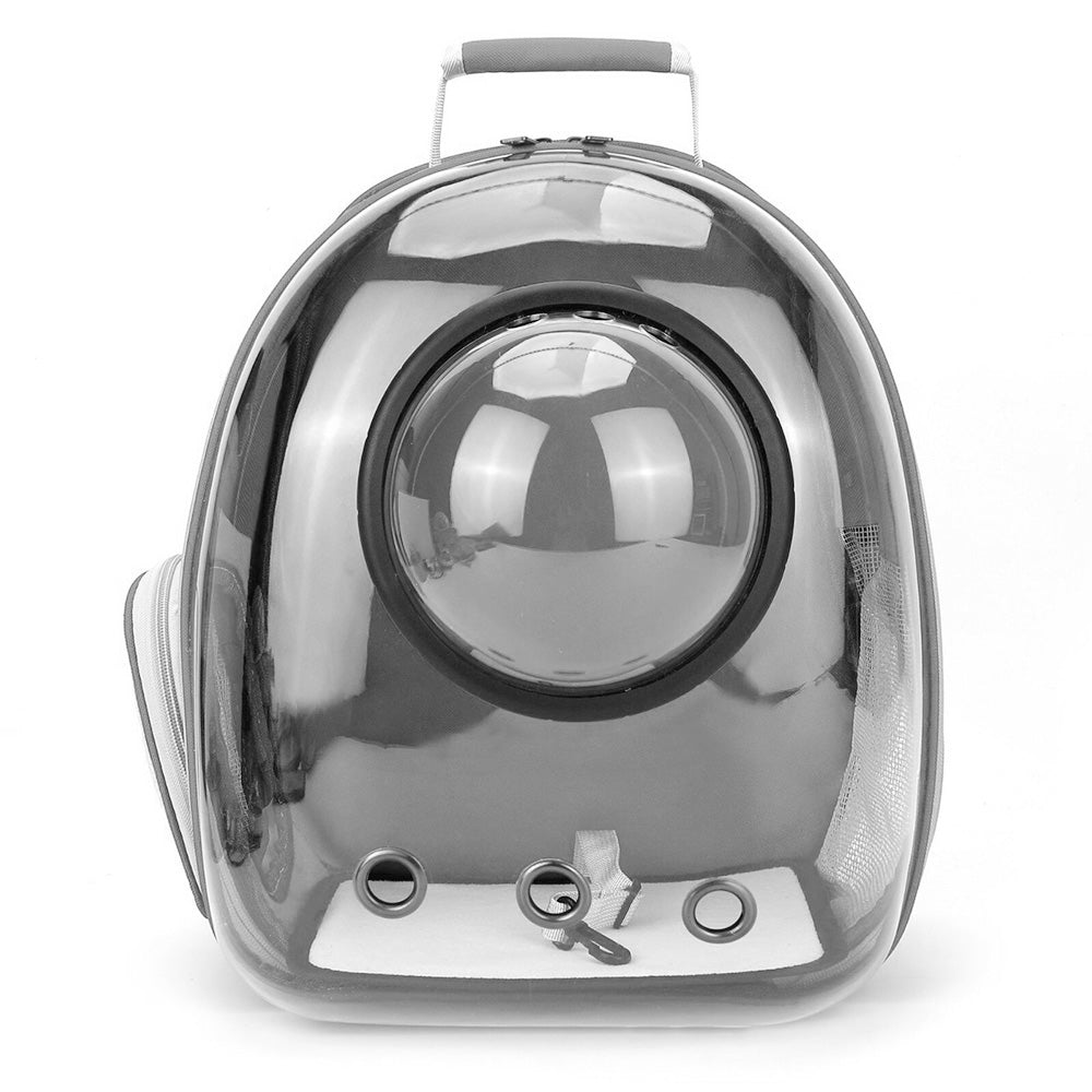 Space Capsule Pet Carrier Backpack with Clear Window - Grey