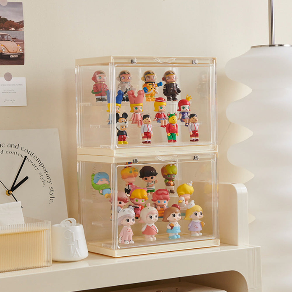3-Tier Clear Display Case Dustproof Storage Box for Action Figures Collectibles Model Toys