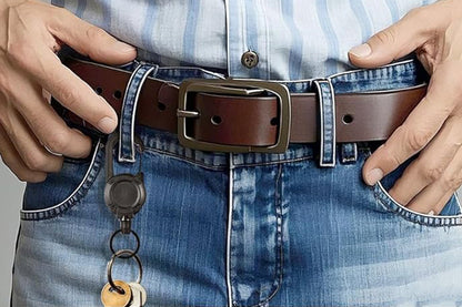 Retractable Keychain Carabiner Badge Holder - Black