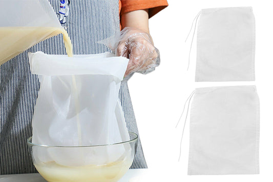 10Pcs Reusable Mesh Food Strainer Filter Bags Reusable Strain Tea Pulp Juice Food Nut Milk Filter Bag