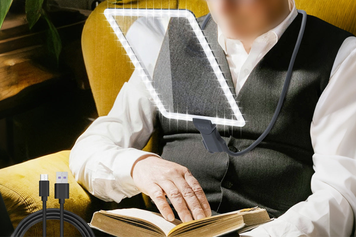 10X Magnifying Glass with Lights Flexible Gooseneck Magnifiers for Seniors-Grey