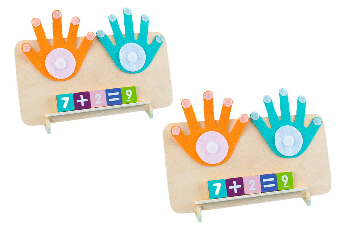 2Pcs Wooden Educational Math Manipulatives Montessori Toys For Kids Math Game Number Blocks