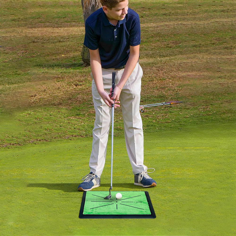 Replaceable Golf Practice Mat Set for Swing Path Feedback Training