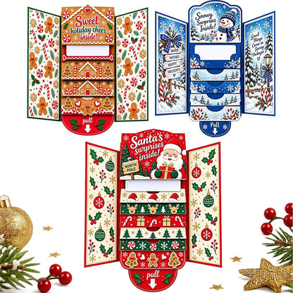 3 Piece Waterfall Christmas Gift Card Booklet Christmas Gift Card Book for Adults