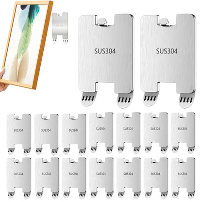 16Pcs Stainless Steel Picture Hangers Wall Hooks
