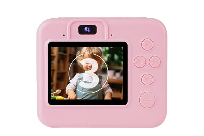 Instant Print Camera for  1080P Digital Inkless Camera with 32G TF Card-Pink