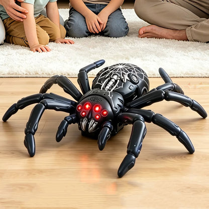 360 Degree Rotating Remote Control Wall Climbing Spider Toy - Black