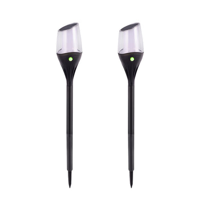 2-Pack 12 LEDs Waterproof Solar Garden Lights Solar Torch Light with Flickering Flame