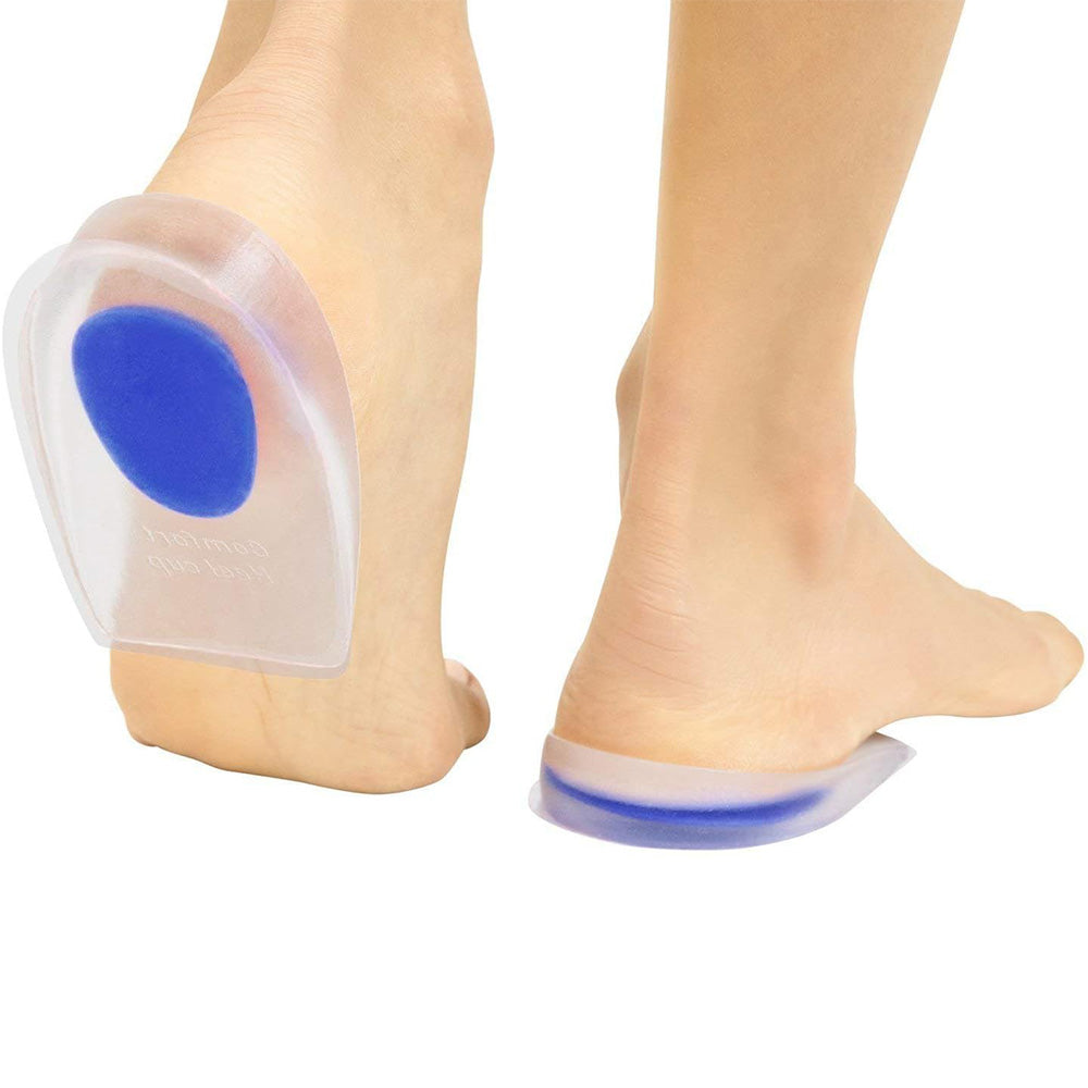 Pair of Gel Shoe Cushion Heel Insole Foot Insert Heel Pads Blue