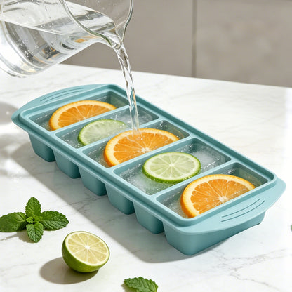 3 Pack Silicone Freezer Trays with Lids for Soup Sauce Meal Prep Storage-Grey