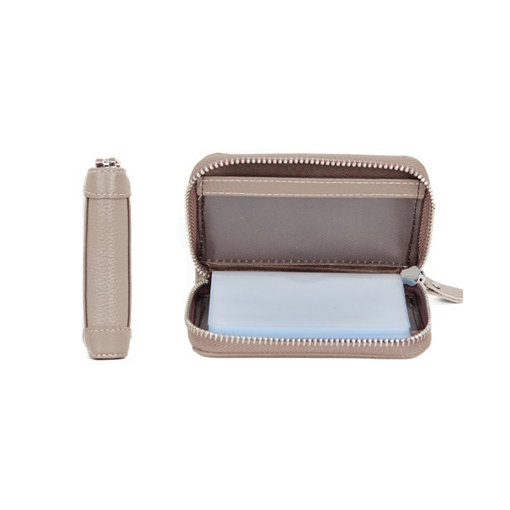 Men's Credit Card Holder Leather Wallet Business Case Slim ID Purse Gray