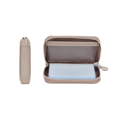 Men's Credit Card Holder Leather Wallet Business Case Slim ID Purse Gray