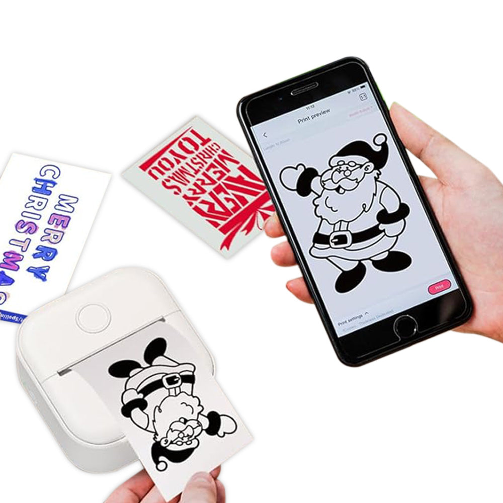Phomemo T02 Mini Bluetooth Thermal Sticker Printer Portable Pocket Photo Printer White