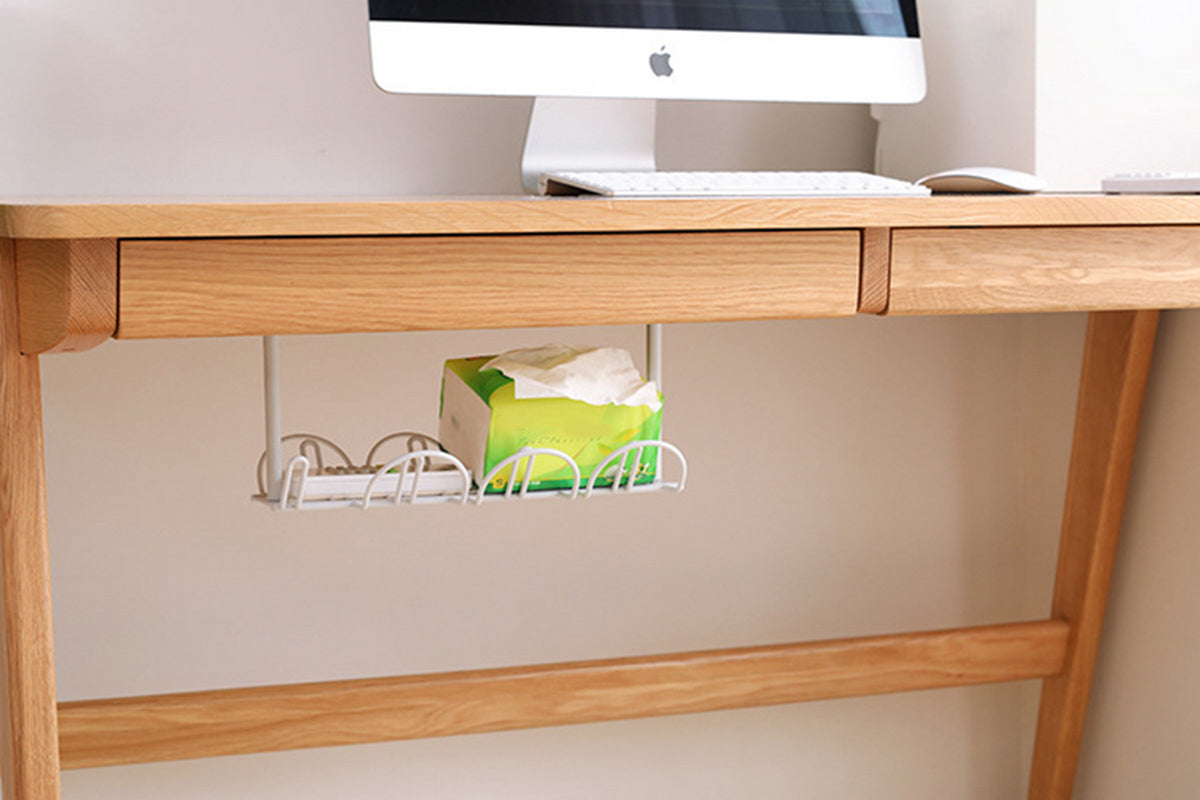 Under Desk Cable Management Tray Organizer-White