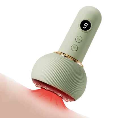 Electric Gua Sha Massager 9-Level Heat Cupping Massage Tool for Legs Arms Belly Body Green