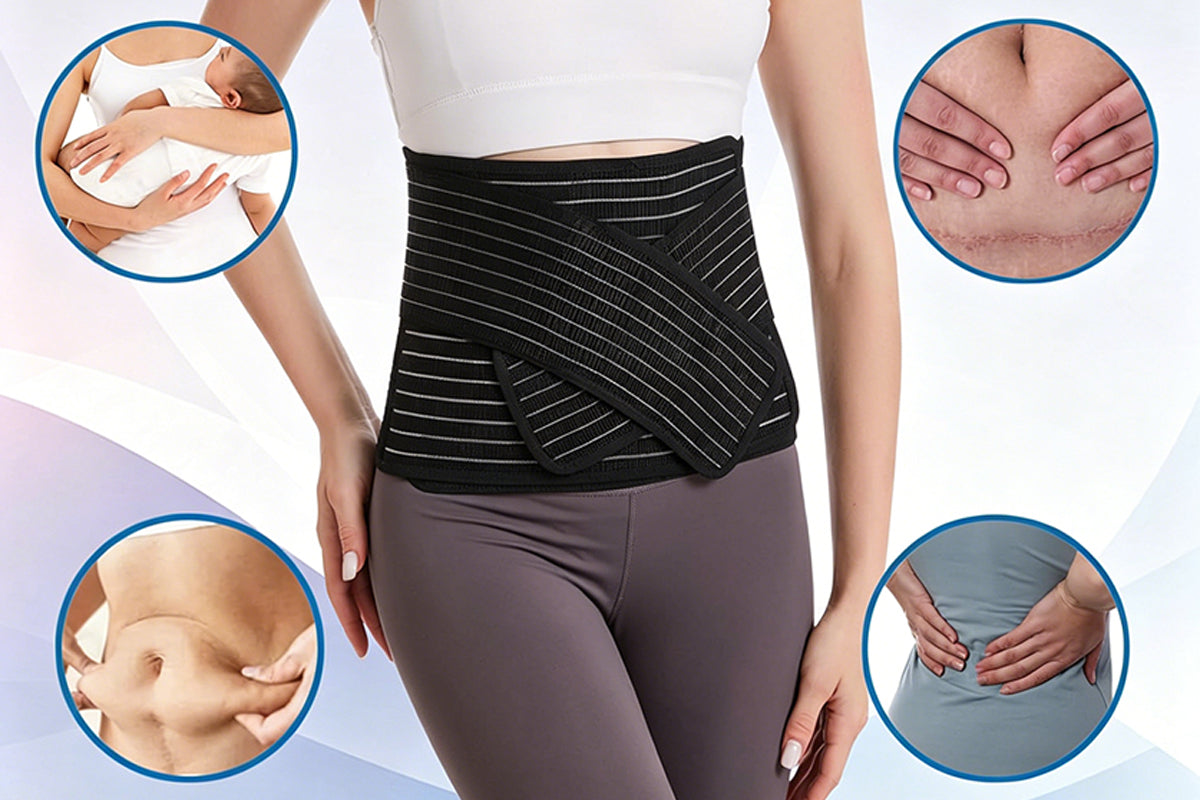 Bamboo Charcoal Fiber Belly Band - Black