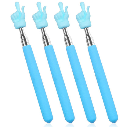 4Pcs Telescopic Teachers Pointer Extendable Hand Pointer Finger Pointer Stick Blue