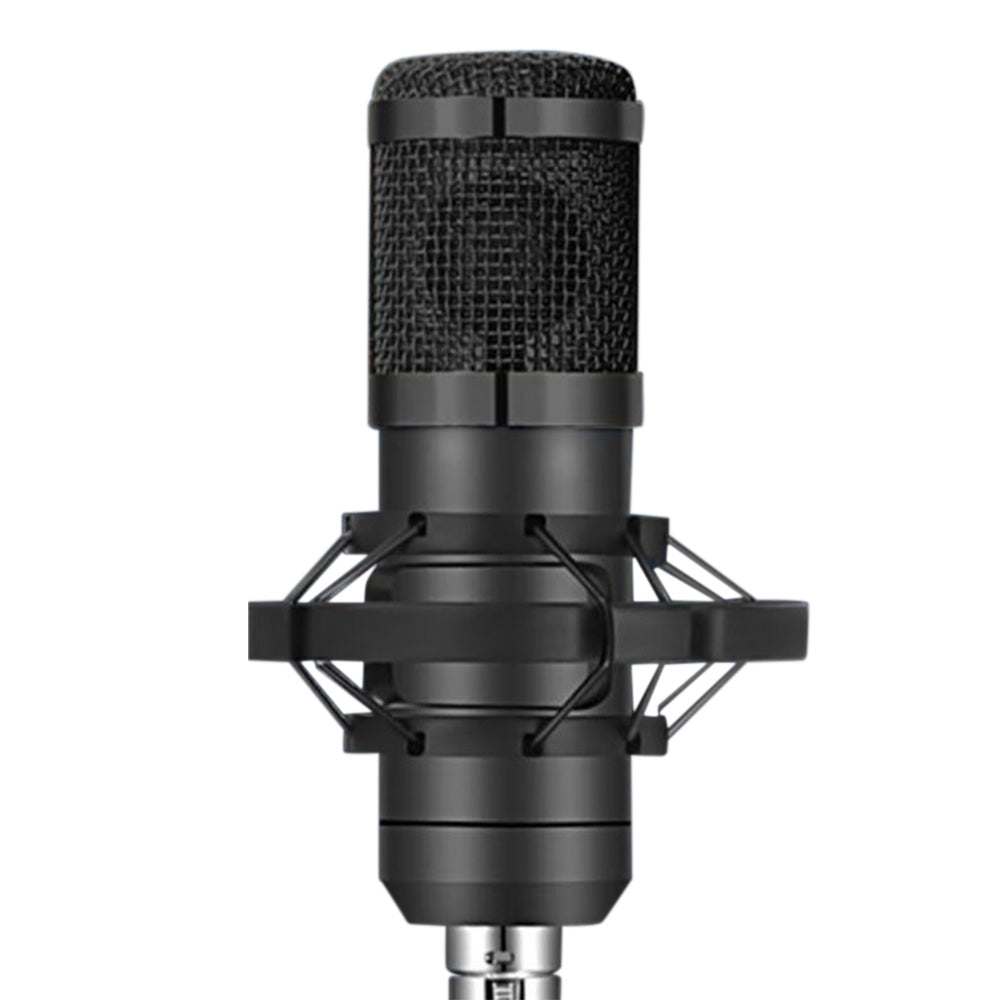 Recording Condenser Microphone Kit with Sound Card for Streaming YouTube TikTok -Black