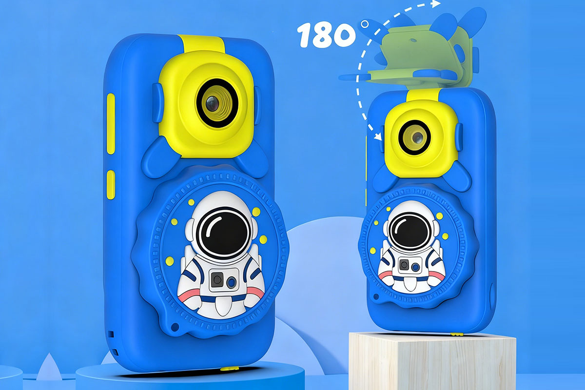 2 in 1 Smart Phone and Microscope Camera Mini Handheld STEM Educational Toy-Blue