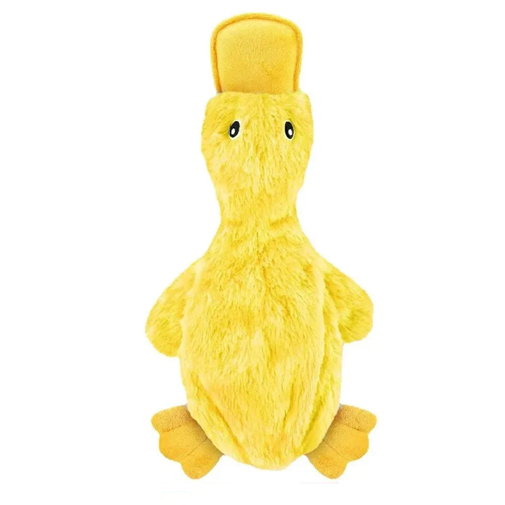 Interactive Dog Chew Toy Small Dog Toys Plush Duck Dog Toy-Yellow