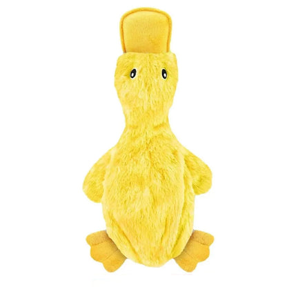 Interactive Dog Chew Toy Small Dog Toys Plush Duck Dog Toy-Yellow
