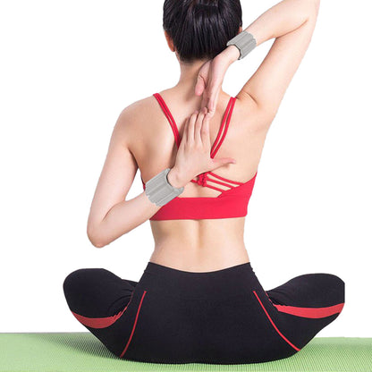 Pair of Adjustable Wrist Ankle Weights Unisex Strength Training Set Walking Running Gym Grey