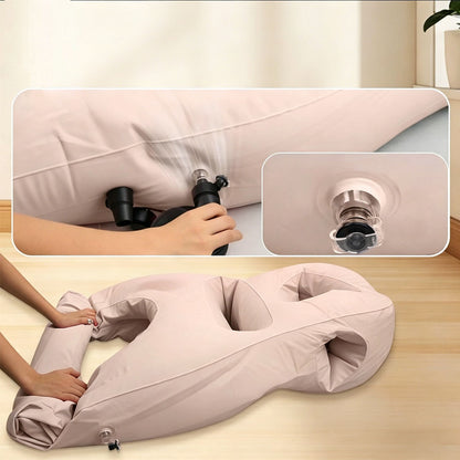 Pregnancy Mattress Inflatable Full Body Maternity Bed for Stomach Sleeping-Brown