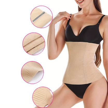 Postpartum Waist Trainer Breathable Postpartum Belly Band - Beige