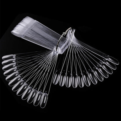 100 PCS Clear Nail Swatch Sticks -Round