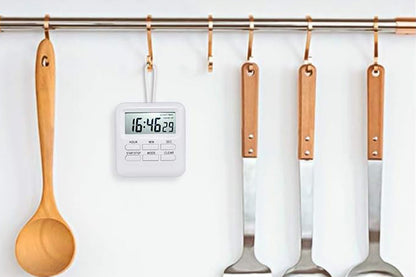 Digital Kitchen Cooking Timer - White